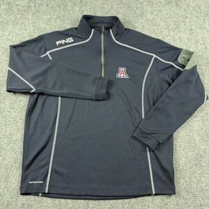 Ping Pullover Mens Large Navy Arizona Wildcats SensorCool 1/4 Zip Golf Sweater